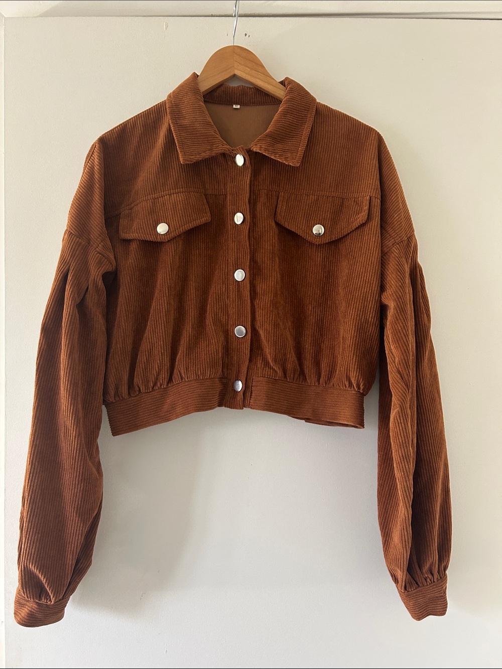 🆕 Y2K Corduroy Cropped Lightweight Jacket - Women. NWOT